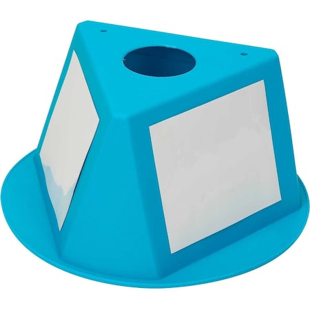 Global Industrial Inventory Control Cone W/ Dry Erase Decals, 10L x 10W x 5H, Turquoise B1845751